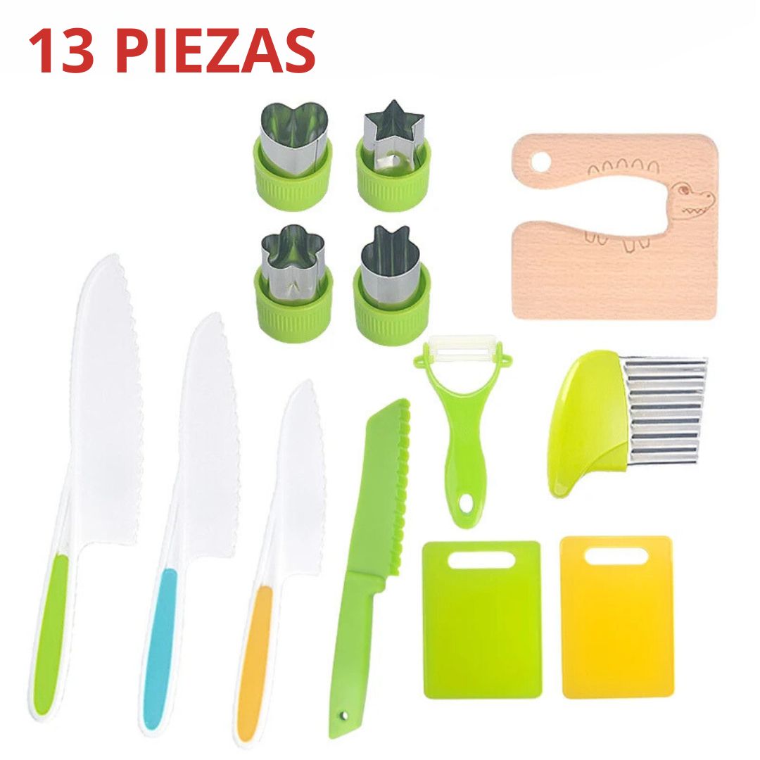 MINICHEF SET ™ - CUCHILLOS PARA NIÑOS MONTESSORI