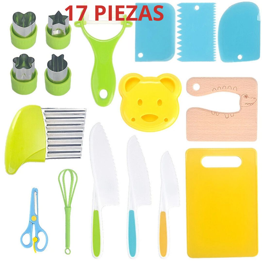 MINICHEF SET ™ - CUCHILLOS PARA NIÑOS MONTESSORI